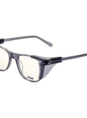 代购FILA女士眼镜框方形塑料蓝色透明镜片日常佩戴办公眼镜架