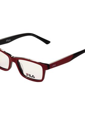 代购FILA男士眼镜框方形红色塑料全框日常佩戴学习眼镜架
