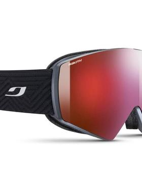 代购JULBO女士滑雪镜变光防紫外线宽视野高清视觉无框大镜片红色