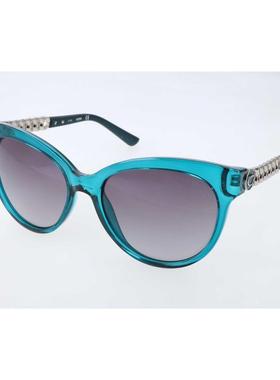 代购GUESS女士太阳镜防紫外线遮光渐变镜片清晰视野猫眼型蓝色