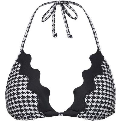 代购Seafolly女士泳衣聚拢可拆黑白格纹海滩度假比基尼爆款时尚