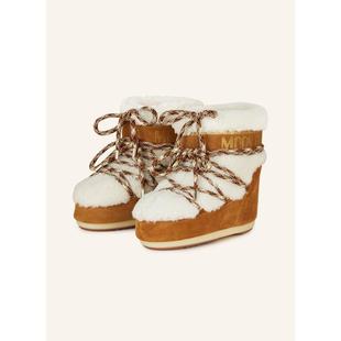 代购 BOOT女士雪地靴保暖防滑舒适内里耐磨系带圆头绒面革 MOON