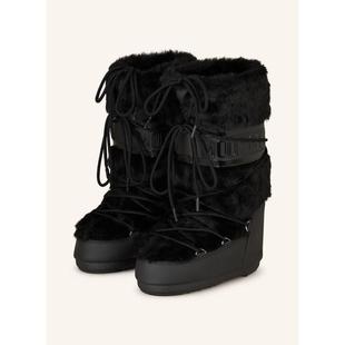 代购 BOOT女士雪地靴防滑加绒保暖舒适内衬系带圆头毛绒内里 MOON