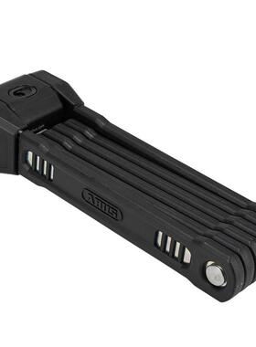 代购ABUS折叠锁360度旋转高防护防剪切设计黑色金属杆带钥匙