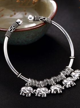 泰国复古手工做旧百搭女士老银匠