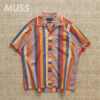 现货 BEAMS PLUS ITALIAN COLLAR MULTI 日产撞色条纹夏威夷衬衫