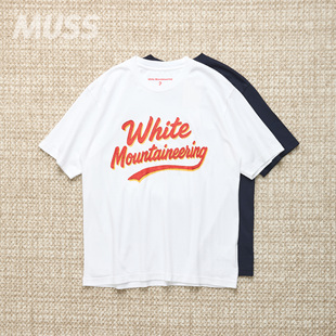 现货 WHITE MOUNTAINEERING LOGO TEE 日产白山字母印花短袖T恤