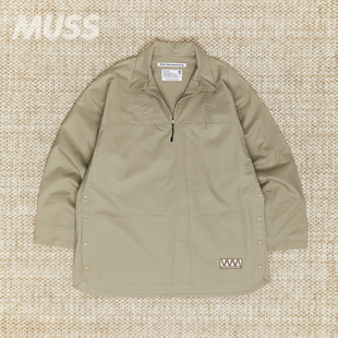 WOVEN MOUNTAINEERING TWILLED SHIRT 现货 斜纹拉链套头衫 WHITE