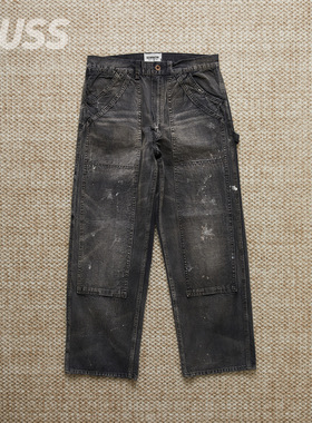 现货 BOWWOW DUCK PAINTER PANTS日产泼墨做旧双膝伐木牛仔裤25AW