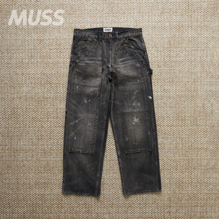 PANTS日产泼墨做旧双膝伐木牛仔裤 现货 PAINTER DUCK 25AW BOWWOW