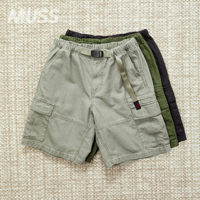 现货 GRAMICCI CANVAS OUTBACK SHORT小野人做旧休闲工装短裤25SS