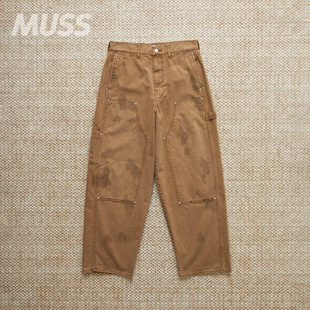 DOUBLE DUCK KNEE 日产做旧宽松双膝工装 25AW 现货 伐木裤 JIEDA