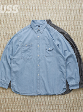 现货 NANAMICA REGULAR CHAMBRAY SHIRT 绳染钱布雷复古休闲衬衫