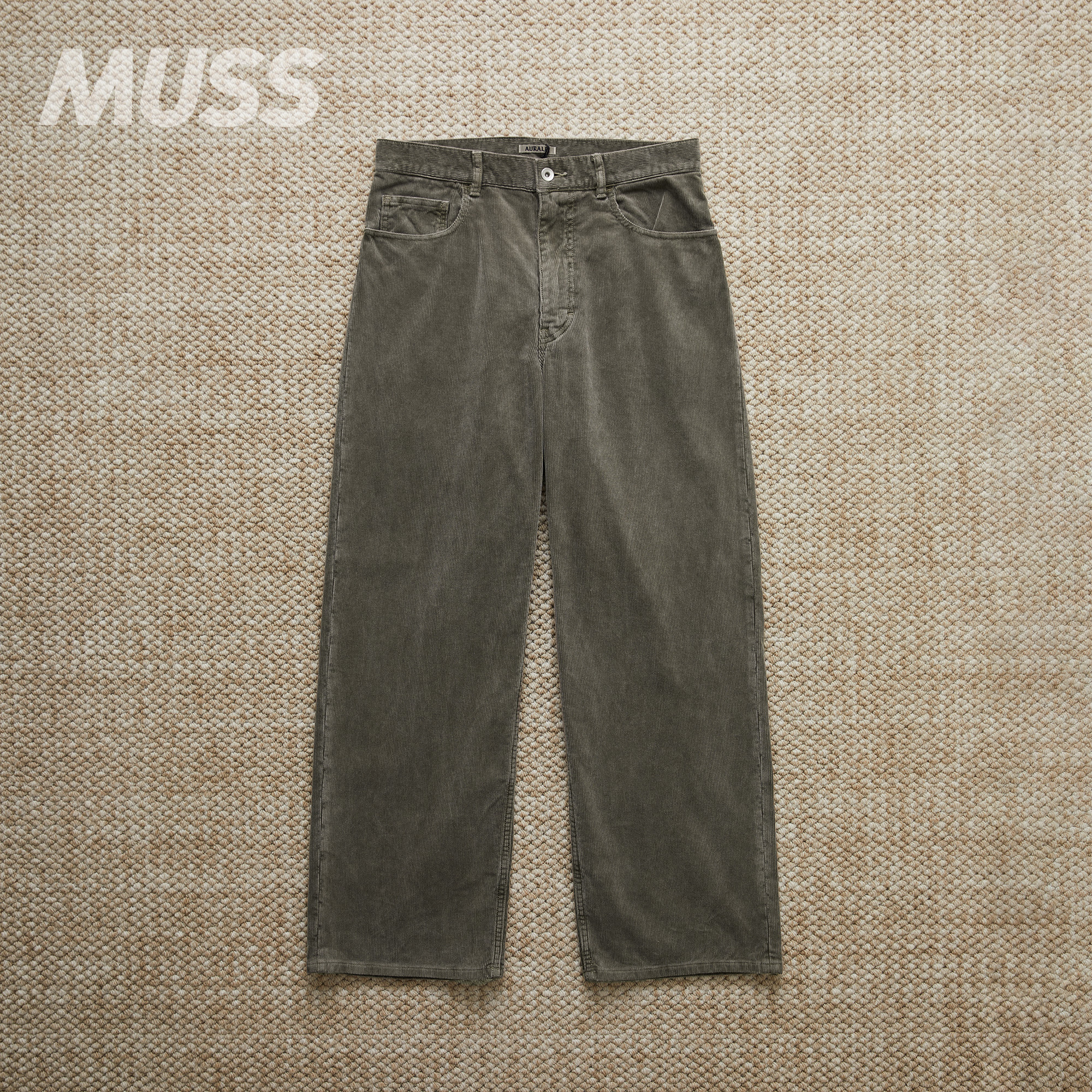 AURALEE成衣水洗灯芯绒休闲裤