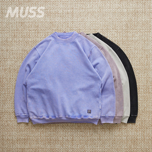 GUNGHO 水洗晕染褪色休闲做旧圆领卫衣 SWEAT NECK 25AW 现货