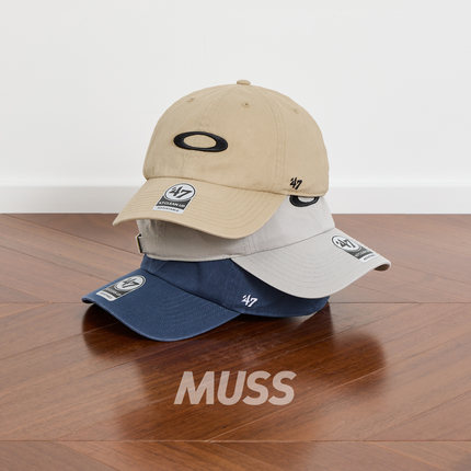 现货 47 X OAKLEY REMIX DAD HAT 联名复古刺绣6片式鸭舌帽棒球帽