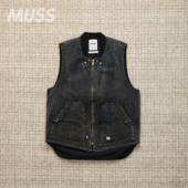 BOWWOW DUCK VEST 现货 AGED 日产水洗破坏做旧复古夹棉马甲