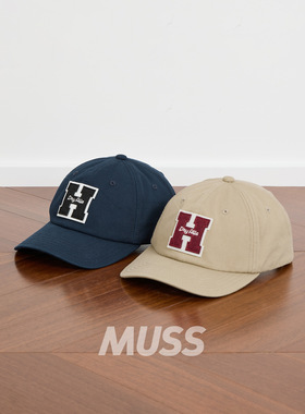 现货 HUMAN MADE 6 PANEL TWILL CAP棉质斜纹植绒H贴布工装棒球帽