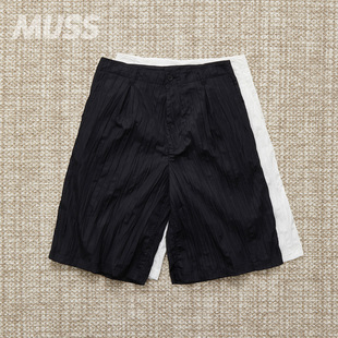 现货 KUON PLEATED 314 TROUSERS 日产褶皱透气休闲七分短裤 25SS