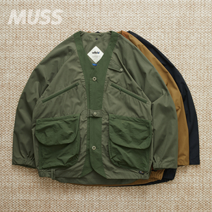 现货 WFELD CAMPER'S JACKET 防撕裂格纹户外机能口袋开衫外套