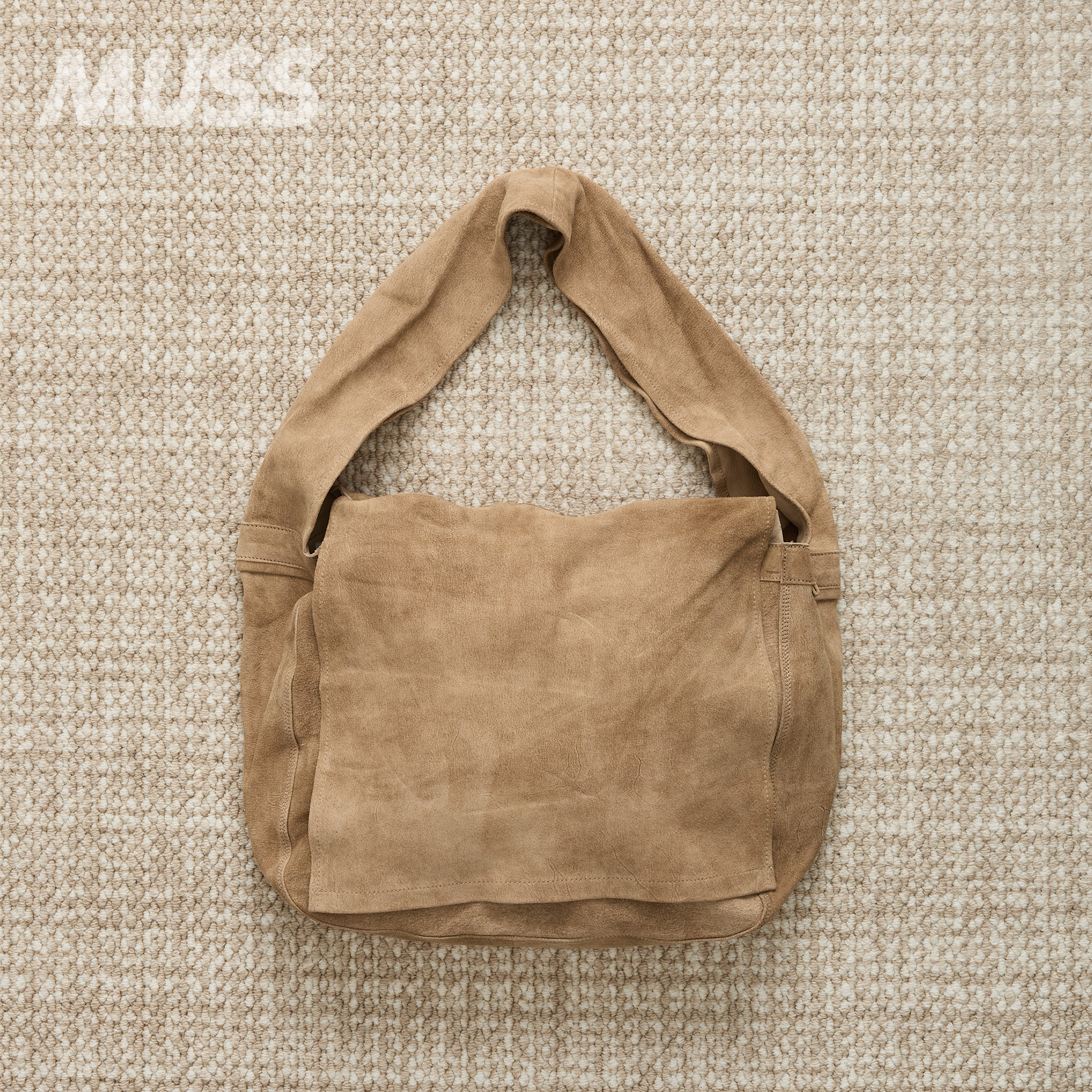 现货 SEVEN BY SEVEN LEATHER SHOULDER印产牛皮山羊皮复古邮差包