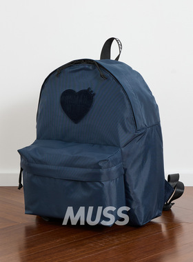 现货 HUMAN MADE DAYPACK 轻量尼龙牛津布爱心字母通勤双肩包背包