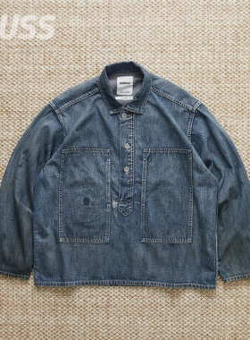 现货 BOWWOW US ARMY M-35 DENIM 日产破坏做旧军事牛仔夹克 25AW