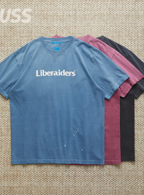 LIBERAIDERS泼墨复古竹节短袖T恤