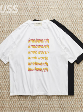 现货 ANACHRONORM GRADATION PRINTED 渐变字母标语休闲短袖T恤