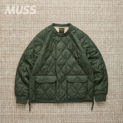 现货 TAION MILITARY PULL SHIRTS 军事绗缝保暖套头羽绒服夹克