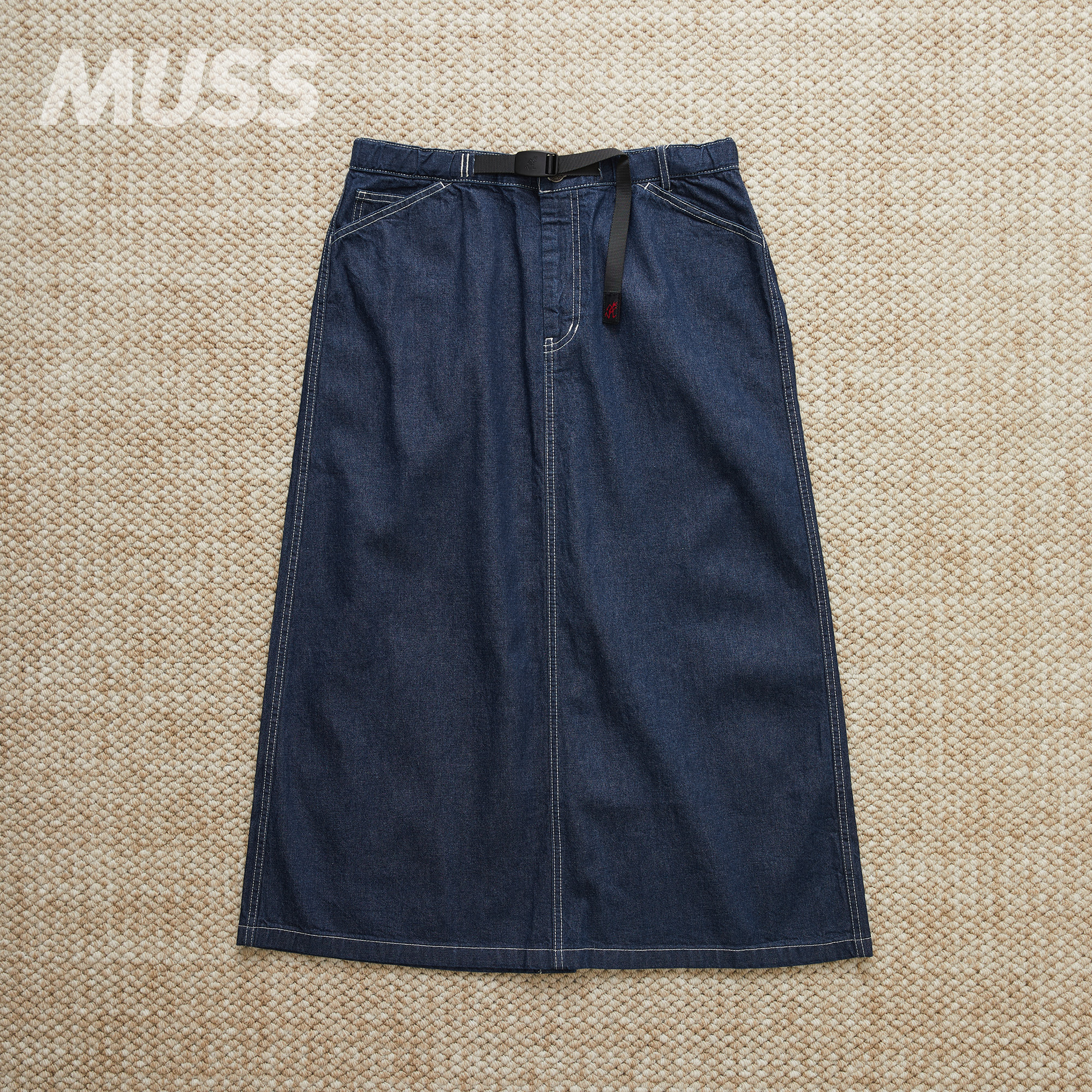 GRAMICCI复古休闲水洗牛仔半身裙