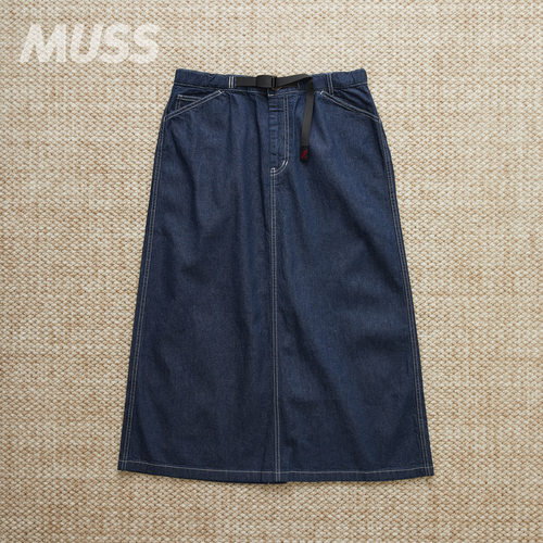 GRAMICCI复古休闲水洗牛仔半身裙