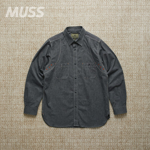 NIGELCABOURN青年布三针衬衫