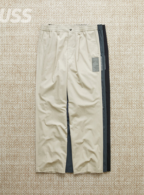 现货 N.HOOLYWOOD Tuck Trousers 日产军事贴布单褶微锥西裤25SS
