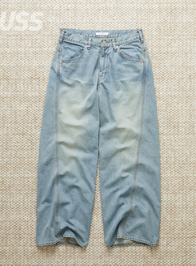 现货 JIEDA USED 3D WORK DENIM 日产立体剪裁水洗做旧休闲牛仔裤