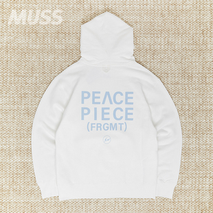现货 FRAGMENT DESIGN PEACE PIECE 藤原浩字母闪电刺绣连帽卫衣