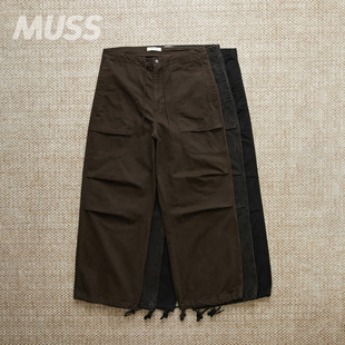 BARREN STUDIOS CARGO 水洗做旧打褶阔腿工装 25AW 现货 裤 ENTIRE