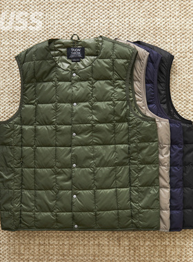 现货 TAION BUTTON DOWN VEST 山系休闲户外超轻羽绒保暖内胆马甲