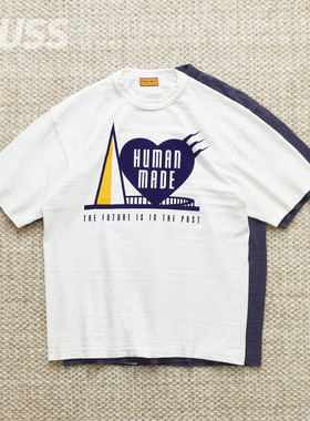 现货 HUMAN MADE GRAPHIC T-SHIRT 日产爱心印花水洗短袖T恤 25SS