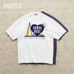现货 HUMAN MADE GRAPHIC T-SHIRT 日产爱心印花水洗短袖T恤 25SS