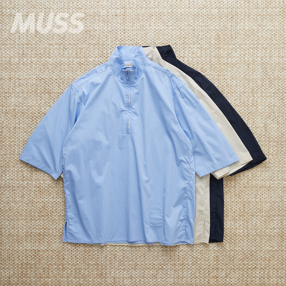 NONNATIVE日产混纺半拉链套头衫