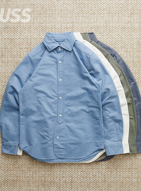 现货 NIGEL CABOURN BRITISH OFFICERS 日产牛津棉复古休闲衬衫