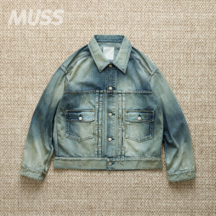 ANCELLM 日产水洗破坏复古牛仔夹克 AGING JKT 25SS DENIM 现货