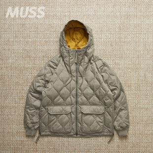 MILITARY ZIP DOWN 复古绗缝连帽羽绒服夹克 现货 HOODIE TAION