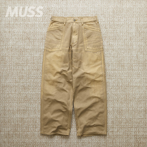 现货 ROTOL DOUBLE SEAM DUCK PANTS 日产做旧重磅直筒工装裤25SS