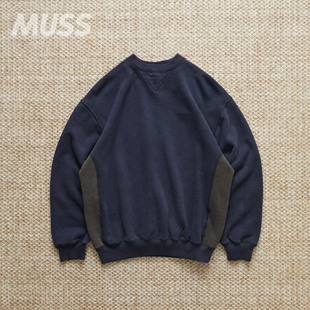 JIEDA 日产活页拼接染色做旧卫衣 PIGMENT CREW 25AW SWEAT 现货