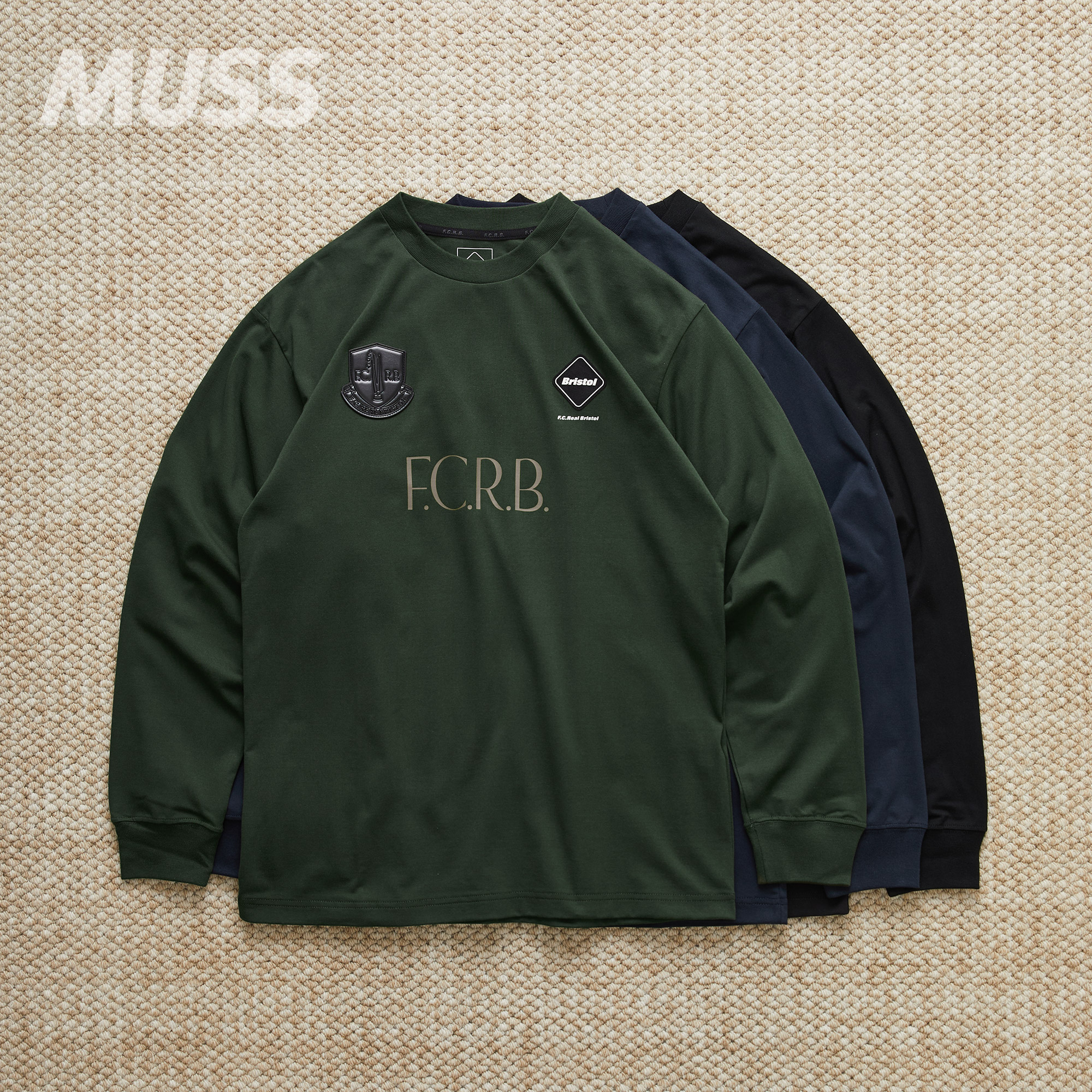 F.C.REALBRISTOL字母拼接长袖T