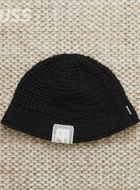现货 THE H.W. DOG&CO. KNIT HAT日产粗织羊毛贴标复古渔夫帽25AW