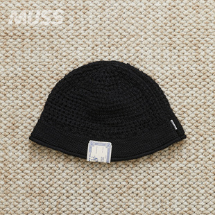 KNIT 现货 DOG&CO. H.W. HAT日产粗织羊毛贴标复古渔夫帽25AW THE