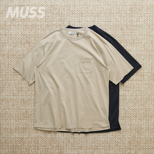 现货 NONNATIVE DWELLER TEE 日产平纹针织刺绣口袋短袖T恤 25SS